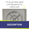 24" Square Stainless Steel Drop-In Pan by American Fire Products