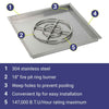 30" Square Stainless Steel Drop-In Pan by American Fire Products
