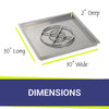 30" Square Stainless Steel Drop-In Pan by American Fire Products