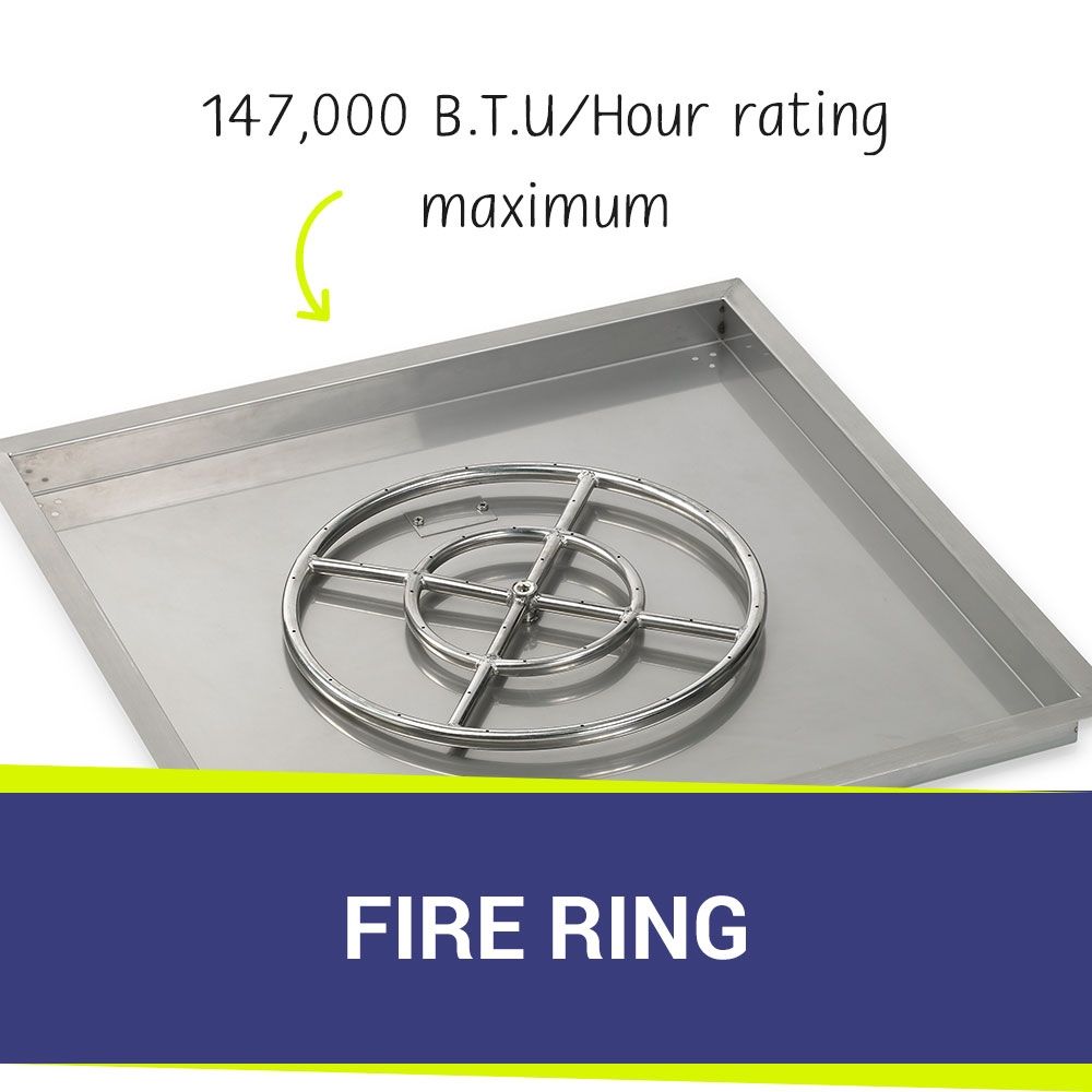 30" Square Stainless Steel Drop-In Pan by American Fire Products