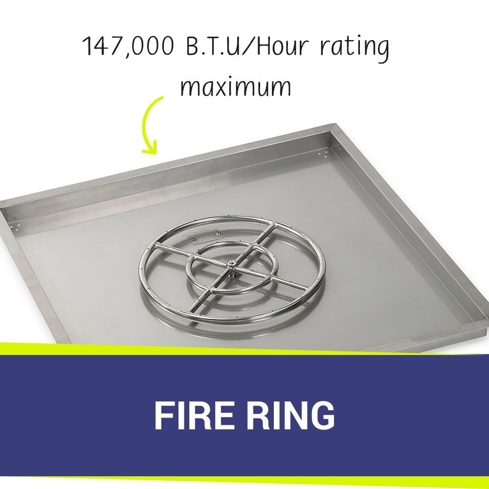 36" Square Stainless Steel Drop-In Pan by American Fire Products