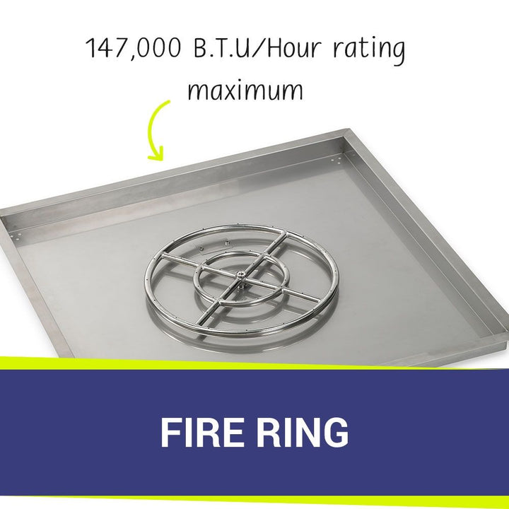 36" Square Stainless Steel Drop-In Pan by American Fire Products