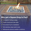 36" Square Stainless Steel Drop-In Pan by American Fire Products
