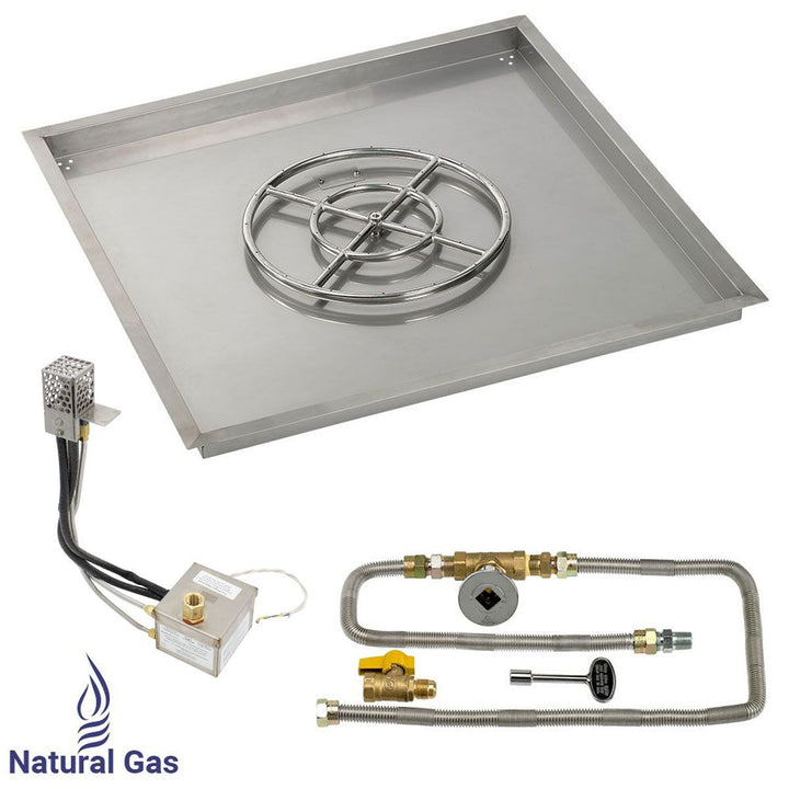 Square Stainless Steel Drop-In Pan with All-Weather Electronic Ignition System by American Fire Products