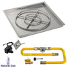 Square High Capacity Stainless Steel Drop-In Pan with Spark Ignition Kit - Natural Gas by American Fire Products