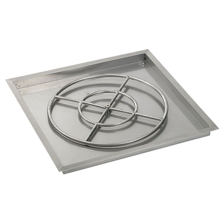 30" Square High Capacity Stainless Steel Drop-In Pan with Spark Ignition Kit - Natural Gas by American Fire Products