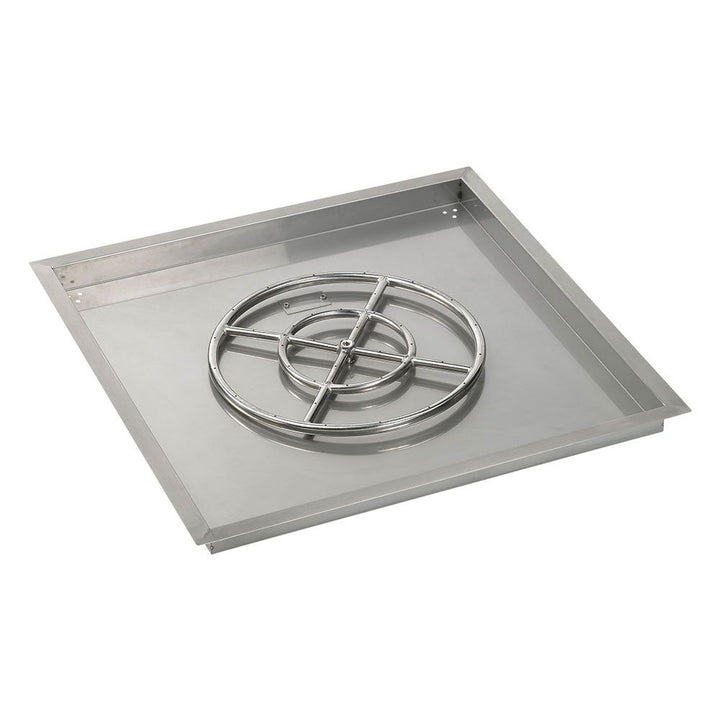 30" Square Stainless Steel Drop-In Pan with Spark Ignition Kit - Natural Gas by American Fire Products