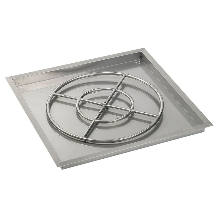 36" Square High Capacity Stainless Steel Drop-In Pan with Spark Ignition Kit - Natural Gas by American Fire Products