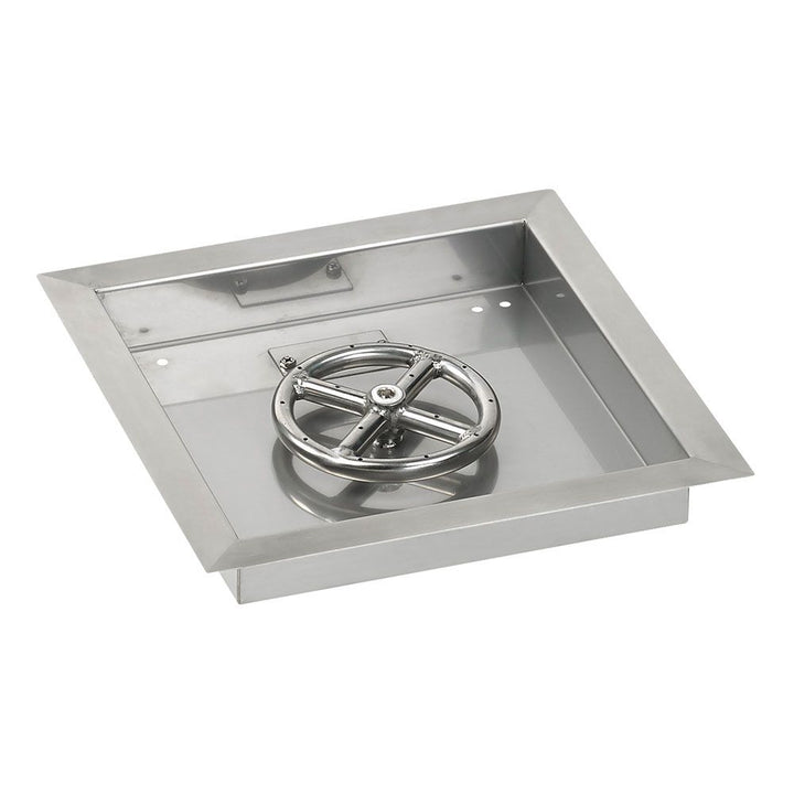 12" Square Stainless Steel Drop-In Pan with Spark Ignition Kit - Propane by American Fire Products