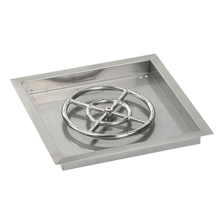 18" Square Stainless Steel Drop-In Pan with Spark Ignition Kit - Propane by American Fire Products