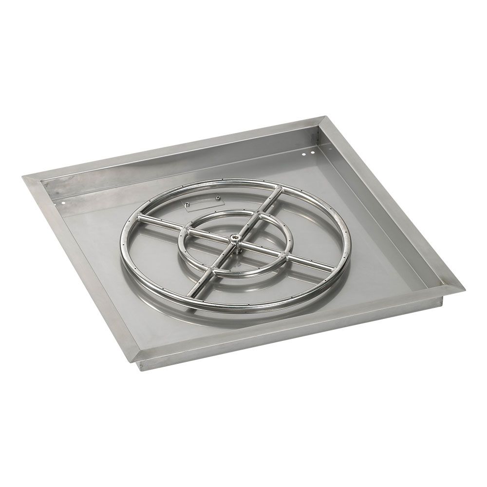 24" Square Stainless Steel Drop-In Pan with Spark Ignition Kit - Propane by American Fire Products
