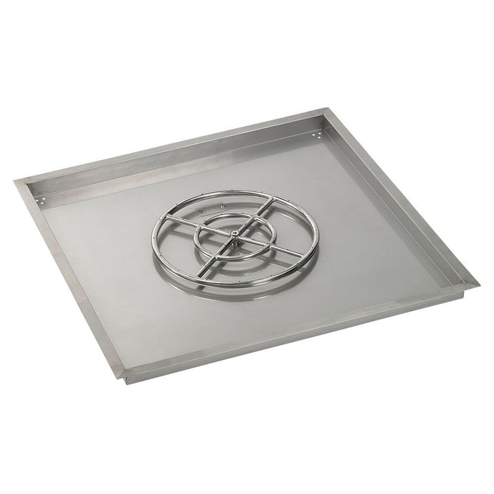 36" Square Stainless Steel Drop-In Pan with Spark Ignition Kit - Propane by American Fire Products