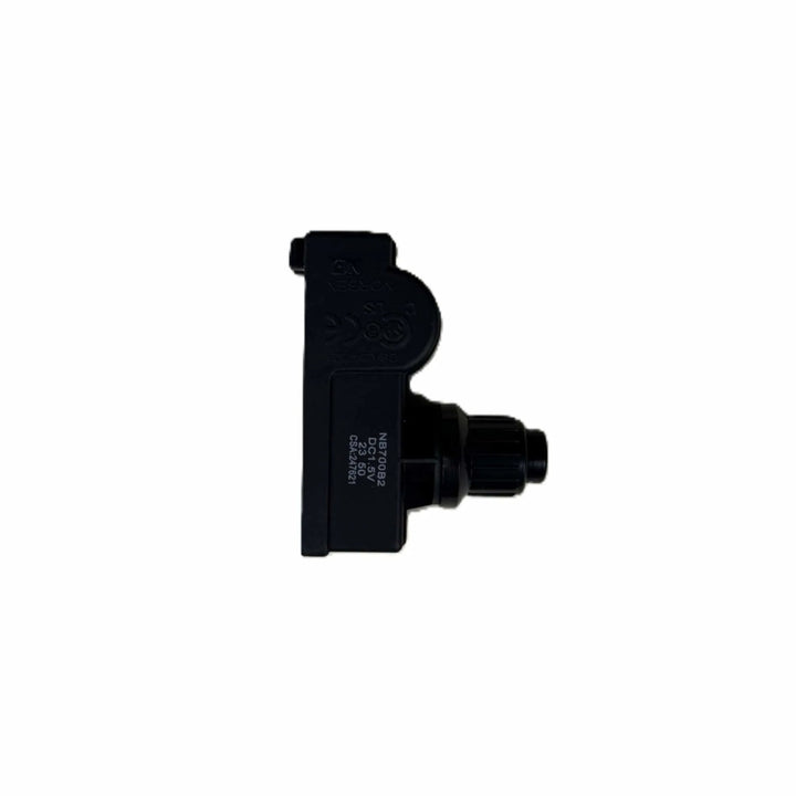 Profile view of the Starfire Designs Béton Fire Pit Replacement Spark Button, featuring high-quality black casing and ergonomic design for secure installation.