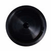 Close-up of the Starfire Designs Béton Fire Pit Replacement Valve Knob, showing the back view of the sleek black metal control knob with a precision center bore.
