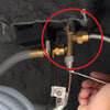 Starfire Designs Béton Fire Pit Replacement Natural Gas Valve shown installed beneath the fire pit enclosure, connecting to gas lines for proper fuel control and ignition safety.
