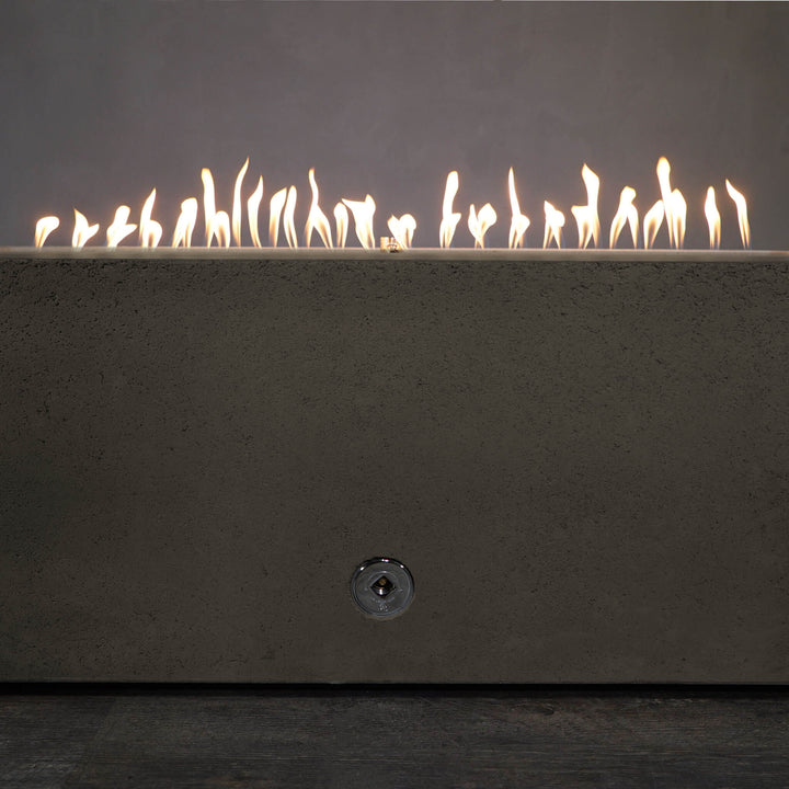 72" x 38" Rectangle Rustic Gravity Concrete (GFRC) Fire Pit - Natural Gas - Match Lit Ignition - Brown by Starfire Designs