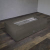 72" x 38" Rectangle Rustic Gravity Concrete (GFRC) Fire Pit - Natural Gas - Match Lit Ignition - Brown by Starfire Designs