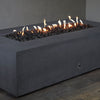 72" x 38" Rectangle Rustic Gravity Concrete (GFRC) Fire Pit - Natural Gas - Match Lit Ignition - Graphite by Starfire Designs