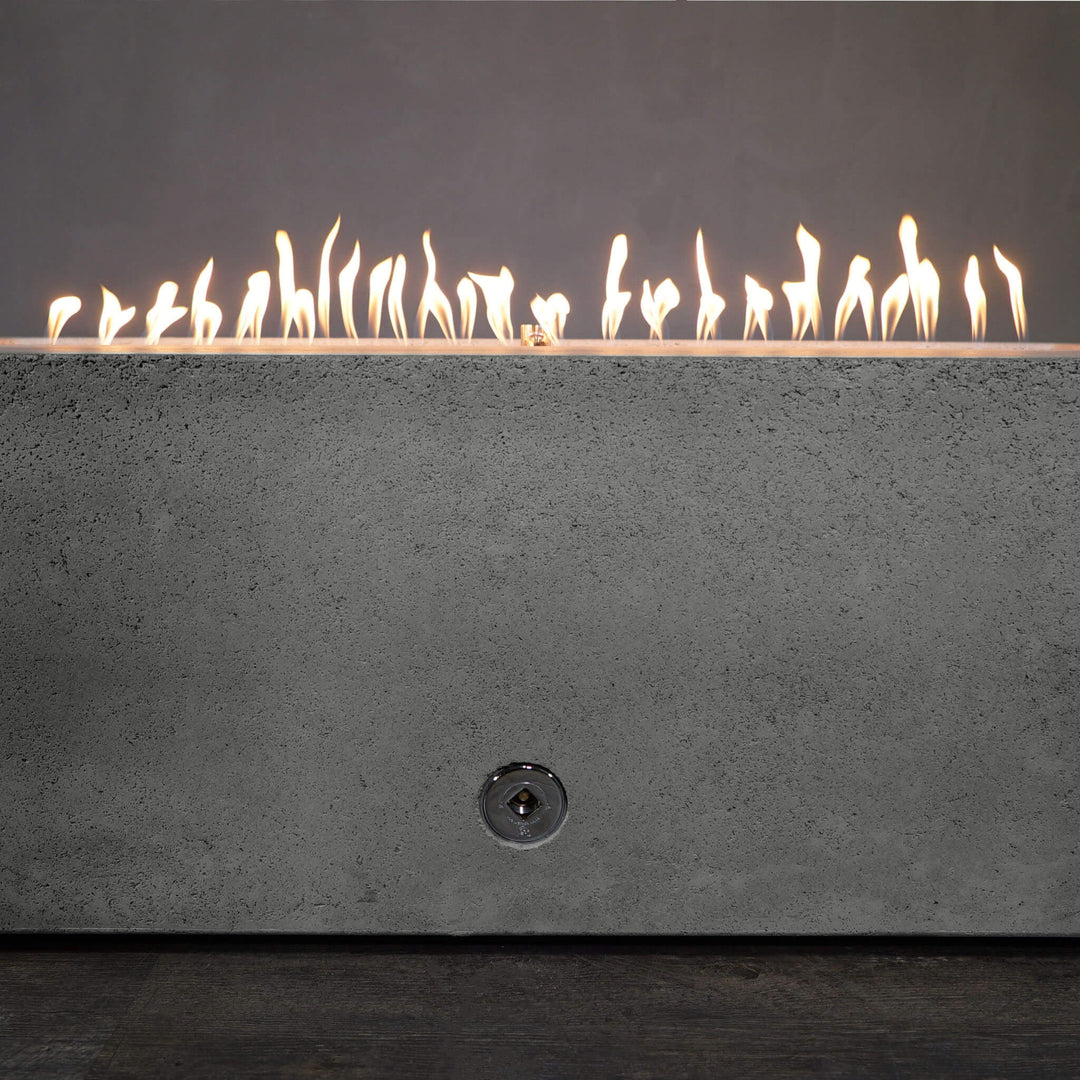 72" x 38" Rectangle Rustic Gravity Concrete (GFRC) Fire Pit - Natural Gas - Match Lit Ignition - Natural Gray by Starfire Designs