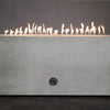 72" x 38" Rectangle Rustic Gravity Concrete (GFRC) Fire Pit - Natural Gas - Match Lit Ignition - White by Starfire Designs