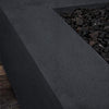60" x 32" Rectangle Rustic Gravity Concrete (GFRC) Fire Pit - Propane Gas Hardline - 110V Electronic Ignition System - Graphite by Starfire Designs