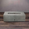 48" x 32" Rectangle Rustic Gravity Concrete (GFRC) Fire Pit - Propane Gas Hardline - 110V Electronic Ignition System - Natural Gray by Starfire Designs

