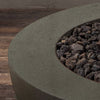 36" Round Rustic Gravity Concrete (GFRC) Fire Pit - Propane Gas Hardline - 110V Electronic Ignition System - Brown by Starfire Designs
