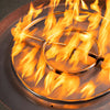 36" Round Rustic Gravity Concrete (GFRC) Fire Pit - Propane Gas Hardline - 110V Electronic Ignition System - Brown by Starfire Designs
