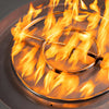 36" Round Rustic Gravity Concrete (GFRC) Fire Pit - Propane Gas Hardline - Flame Sense with Spark Ignition System - Natural Gray by Starfire Designs
