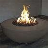 45" Round Rustic Gravity Concrete (GFRC) Fire Pit - Natural Gas - 110V CSA On/Off Electronic Ignition System - Brown by Starfire Designs