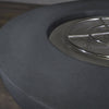 45" Round Rustic Gravity Concrete (GFRC) Fire Pit - Propane Gas Hardline - 110V Electronic Ignition System - Graphite by Starfire Designs
