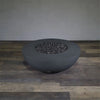 45" Round Rustic Gravity Concrete (GFRC) Fire Pit - Natural Gas - 110V Electronic Ignition System - Graphite by Starfire Designs