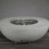 45" Round Rustic Gravity Concrete (GFRC) Fire Pit - Propane Gas Hardline - 110V Electronic Ignition System - Natural Gray by Starfire Designs

