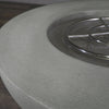 45" Round Rustic Gravity Concrete (GFRC) Fire Pit - Propane Gas Hardline - Match Lit Ignition - Natural Gray by Starfire Designs
