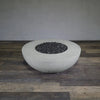 45" Round Rustic Gravity Concrete (GFRC) Fire Pit - Natural Gas - 110V CSA Hi/Lo Electronic Ignition System w/Bluetooth & Handheld Remote - Natural Gray by Starfire Designs
