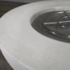 45" Round Rustic Gravity Concrete (GFRC) Fire Pit - Propane Gas Hardline - 110V Electronic Ignition System - White by Starfire Designs
