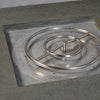 36" Square Rustic Gravity Concrete (GFRC) Fire Pit - Propane Gas Hardline - 110V Electronic Ignition System - Brown by Starfire Designs
