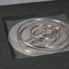 36" Square Rustic Gravity Concrete (GFRC) Fire Pit - Propane Gas Hardline - 110V Electronic Ignition System - Graphite by Starfire Designs
