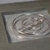 45" Square Rustic Gravity Concrete (GFRC) Fire Pit - Propane Gas Hardline - 110V Electronic Ignition System - Brown by Starfire Designs
