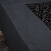 45" Square Rustic Gravity Concrete (GFRC) Fire Pit - Natural Gas - 110V Electronic Ignition System - Graphite by Starfire Designs