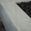 45" Square Rustic Gravity Concrete (GFRC) Fire Pit - Propane Gas Hardline - 110V Electronic Ignition System - Natural Gray by Starfire Designs
