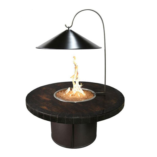 The Outdoor Plus Black Aluminum Cone Cover & Heat Reflector with Stand