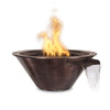24" Round Hammered Copper Cazo Fire and Water Bowl by The Outdoor Plus