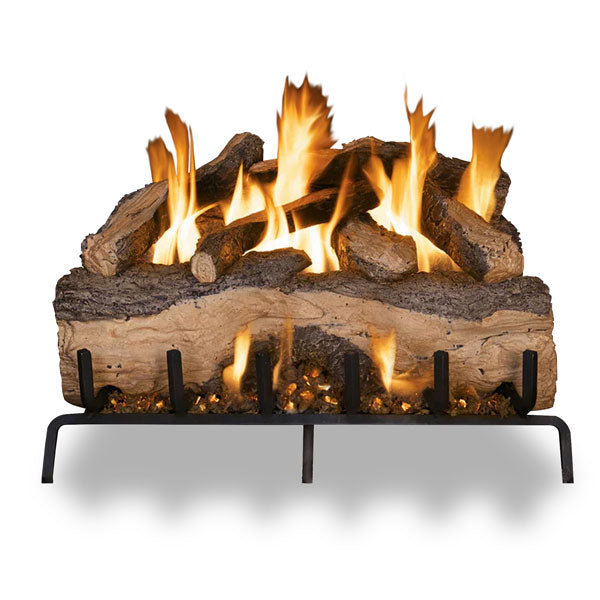 Vented Gas Logs Mountain Crest Split Oak by Real Fyre