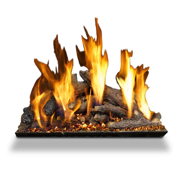 Vented Gas Logs Shoreline Designer Oak by Real Fyre