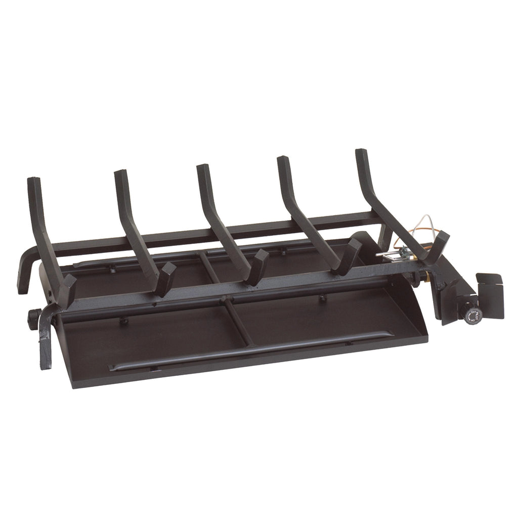 16/19" Vented G45 See-Thru Fireplace Burner Standing Pilot by Real Fyre