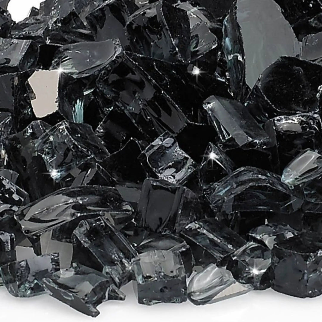 1/2" Black Reflective Fire Glass by American Fire Products