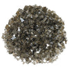 American Fire Products 1/4-inch bronze reflective fire glass—featuring warm, smoky brown tones and a glistening mirror finish that adds natural elegance and ambient sparkle to fire pits and fireplaces.