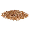 A shimmering pile of American Fire Products 1/4" Champagne Reflective Fire Glass, featuring warm golden tones and mirror-like accents—perfect for enhancing fire pits and fireplaces with elegant sparkle and radiant heat reflection.