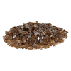 Pile of American Fire Products 1/4" Copper Reflective Fire Glass featuring warm, golden-brown tones and mirrored surfaces that catch the light—perfect for adding a rich, earthy shimmer to fire pits and fireplaces.